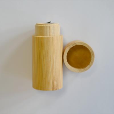 Dental floss with bamboo container